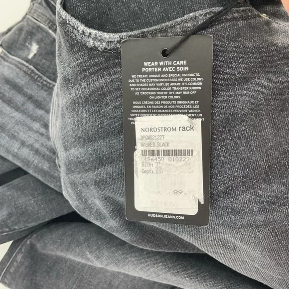 Hudson Jeans Holly High Rise Straight in Washed Black Size 33 NWT - Picture 10 of 10